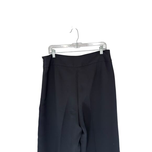 Talbots Dress Pants Black Cropped Wide Leg Office Work Career Business Size 12 - Picture 7 of 12